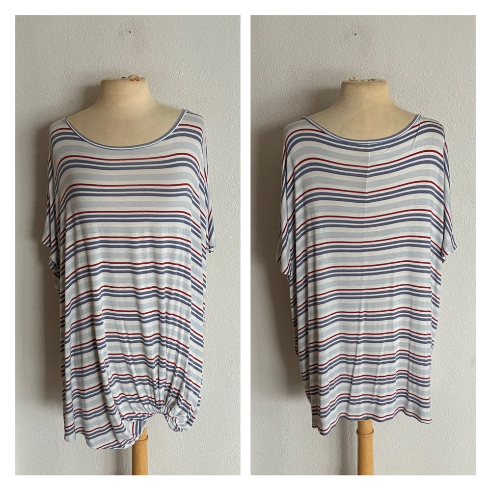 WAS $18 Maurices striped knot top